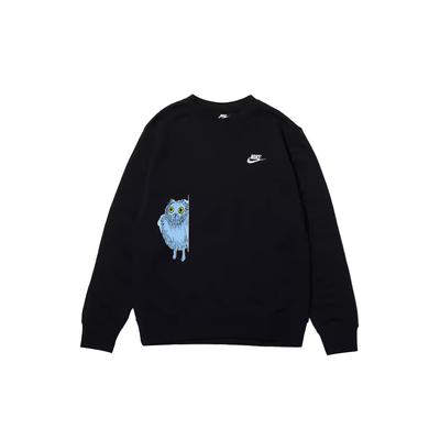 Nike Customizable  Outdoor Breathable Urban Commuting Versatile Crew Neck Letter Logo Printed Sweatshirt Unisex Sweatshirt BV2667-010(TEAM1061-3.3.17)