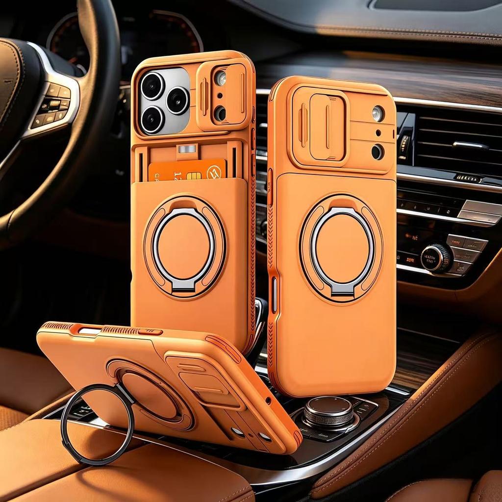 Luxury Wallet Case For iPhone 17 16 15 14 13 12 Pro Max Plus 17E 16E 17Pro Coque Shockproof Armor & Card Slot Stand Holder Cover