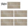 Oil Proof Wall Stickers for Bathroom 5Pcs Vintage Brick Tile Stickers, Waterproof Oil‑Proof Wallpaper, Peel Removable Backsplash Rental &