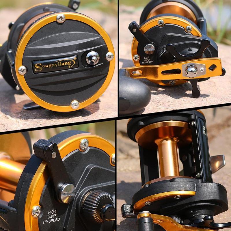 SOUGAYILANG Trolling Fishing Reel Baitcasting Reel Fishing Reel Wheel for Saltwater Big Fish Fishing
