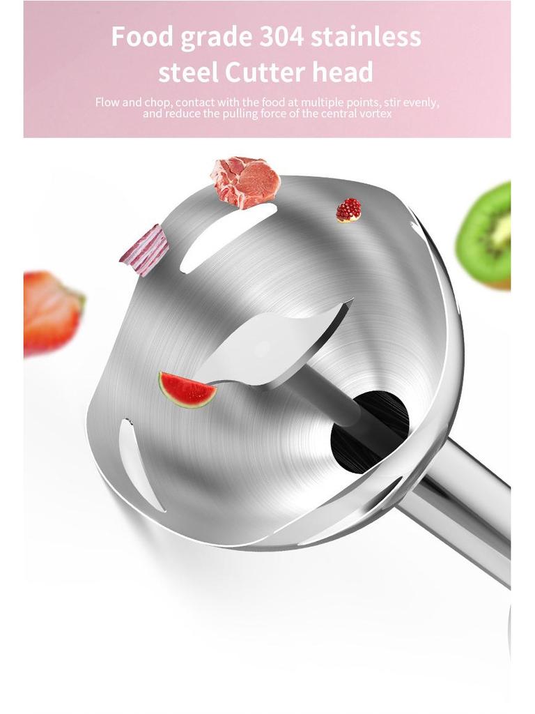 Dual-Voltage Baby Food Processor: 110V/220V Handheld Electric Mixer for Home Use