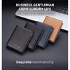 Wallet Men's Short European American Business Thin Two Fold Retro Vertical Soft