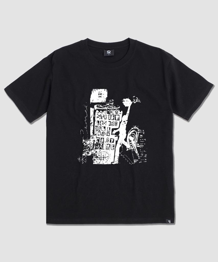 CAMEL WORK Basketball Player Short Sleeve T-Shirt (Black)