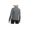 Nike Solid Color Logo Half-Zip Knit Top Women tops Smoke-Gray DD6573-010