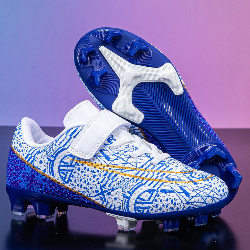 Children's football shoes low-top Velcro elementary school students daily training sneakers Amazon broken nails football shoes