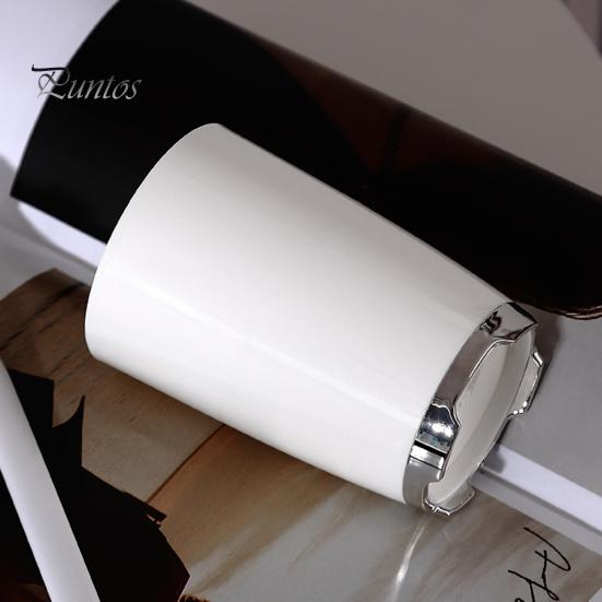 Bathroom Tumbler 300ml Toothbrush Cup Large Capacity Electroplating Thickened Letter Toothpaste Pattern Wide Caliber Household Holder for Home