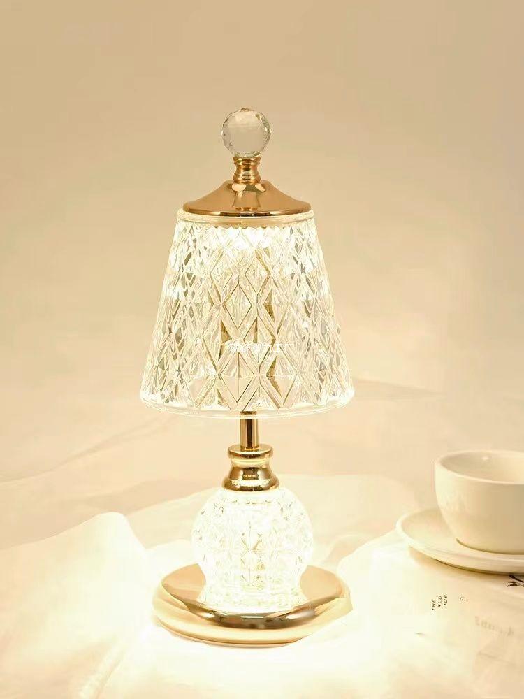 Luxury Crystal Touch Table Lamp for Bedroom - High-End Bedside Atmosphere Light