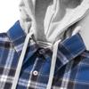 AUSSERGEWÖHNLICHes Tartan Karo Hood Shacket Blau