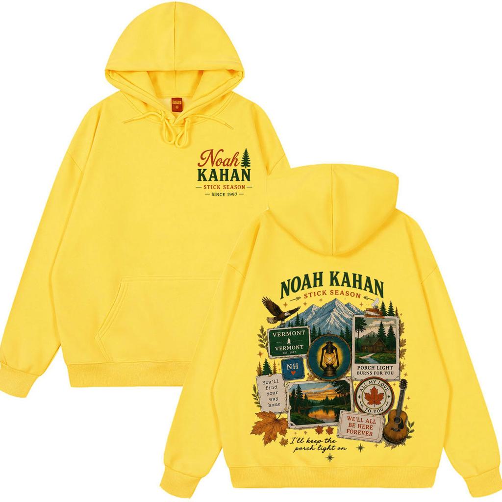 Noah Kahan The Great Divide Tour 2026 Grafikdruck Hoodie Herren Damen Hip-Hop Sweatshirt Langarm Lässig Übergroß Pullover