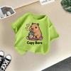 Children's Casual Short-sleeved T-shirt, Summer Boys' And Girls' Cute Capri Blouse