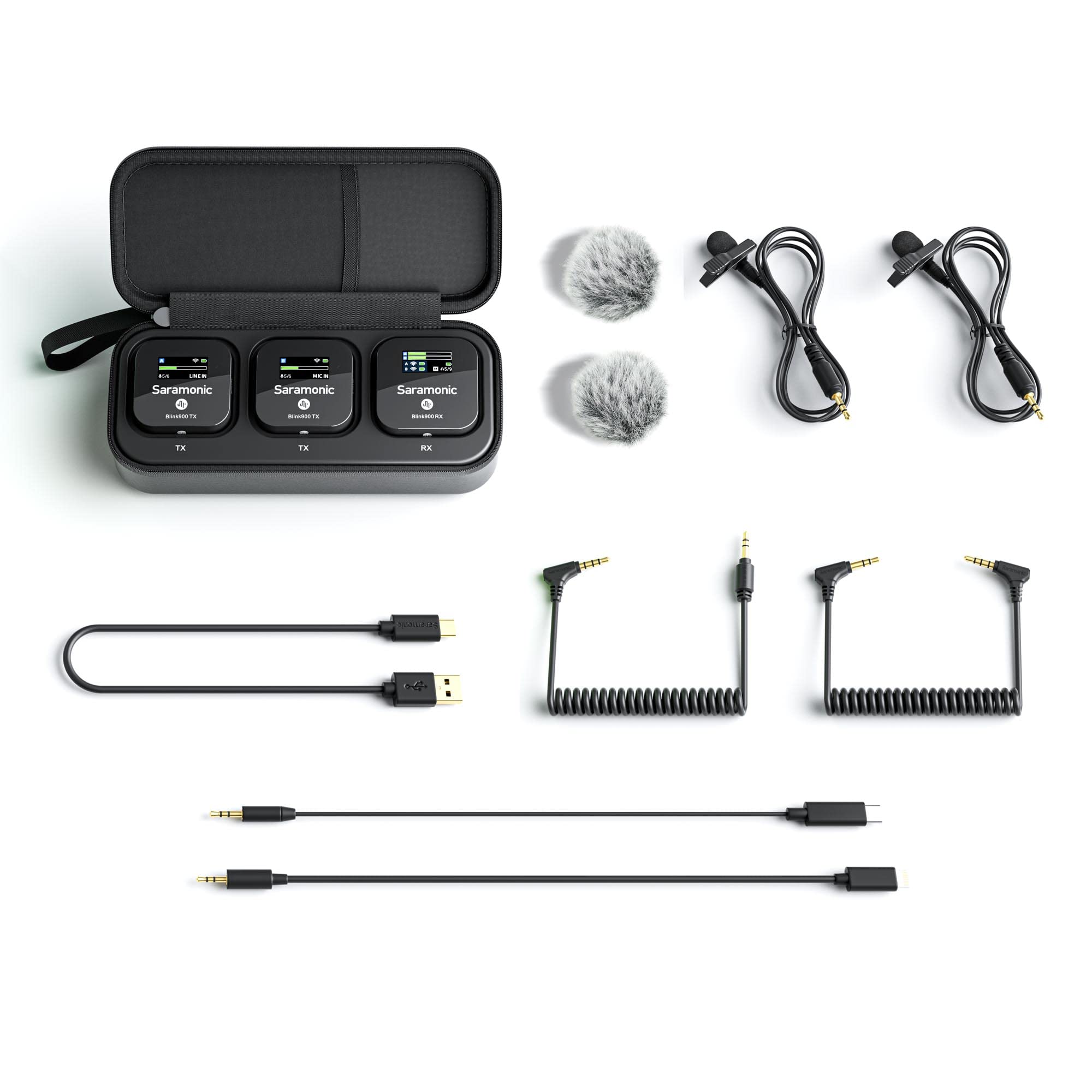 

Saramonic Wireless Microphone System Transmitter x Receiver x 1 Set Lavalier Microphone Included Black 2.4G 2, BLINK900-B2-JPWB []