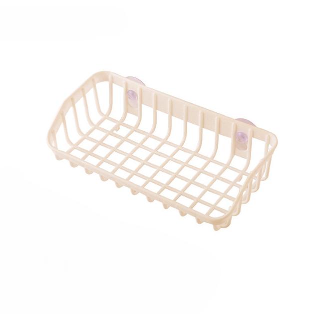 Wall Hanging Sink Drain Basket Kitchen Storage Rack with Suction Cup Bathroom Shelf Home Decoration Organizer Kitchen Gadgets