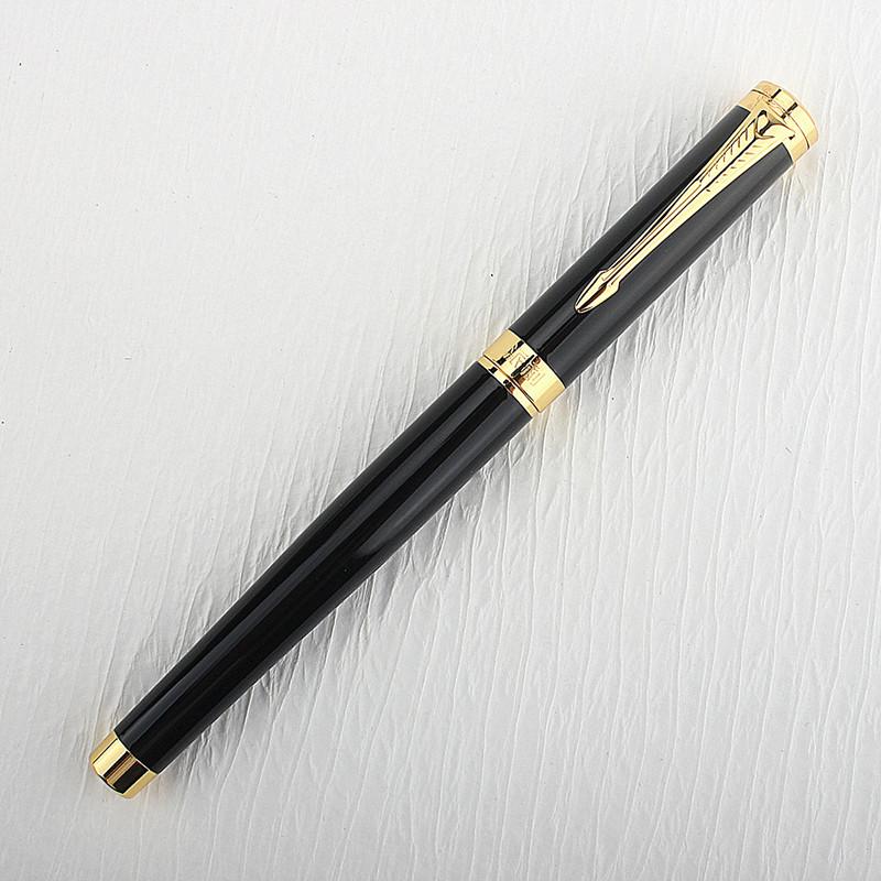

High Quality Men Luxury Metal Fountain Pen Arrow Feather Design Custom Calligraphy Pen Stationery Noble School Supplies 0.38MM