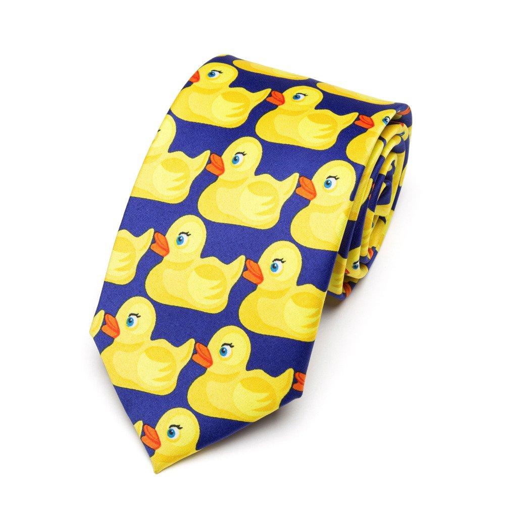 

[NECOTIA] Men s Necktie, 8cm, Cute Yellow Duck Pattern, Businessman, Business, Wedding, Gift, Yellow