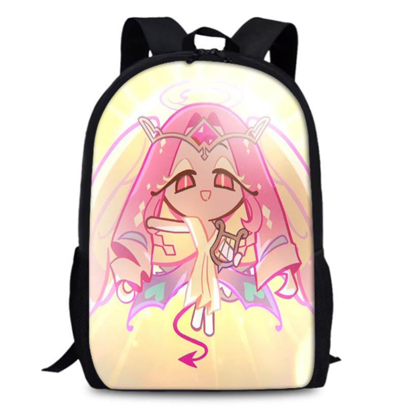 Cookie Kingdom Run School Backpack Oxford Fabric Curved Straps For Kids Unisex