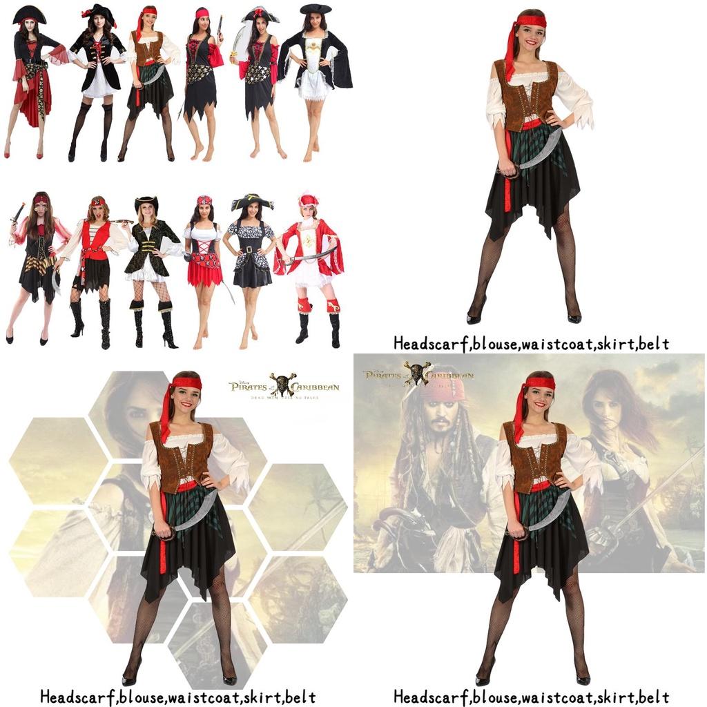High-quality Caribbean Pirate Costume For Men And Women Captain Jack Sparrow Cosplay