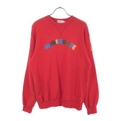 Κατασκευασμένο στην Ιαπωνία Σήμα με λογότυπο Μακρυμάνικο φούτερ LM Κόκκινο Ανδρικό Μεταχειρισμένο