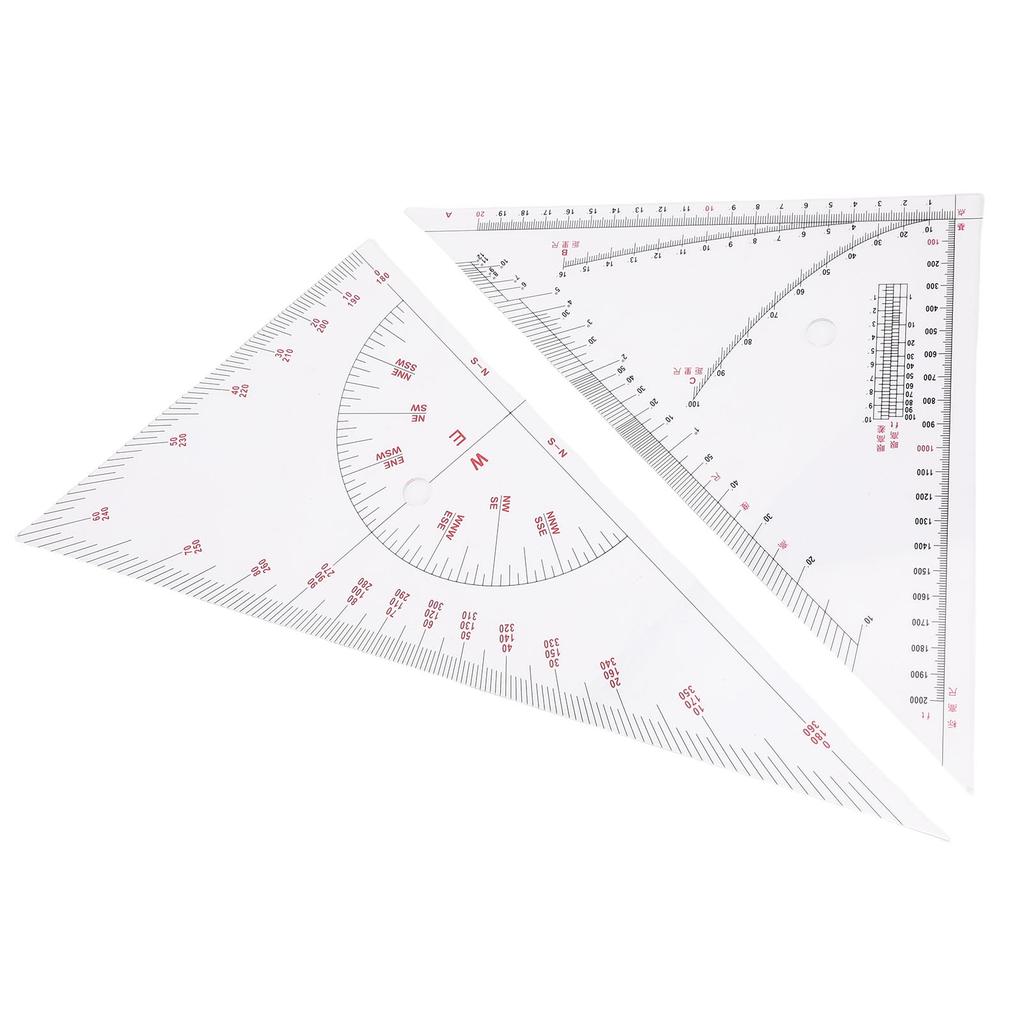 Chart Drawing Triangle Ruler 405mm Large Scale Multifunctional Acrylic Triangle Ruler Protractor Set for Distance