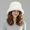Women's Winter Faux Shearling Bucket Hat, Thickened Windproof Fluffy Fisherman Cap, Warm Cozy Outdoor Hat for Fall Winter
