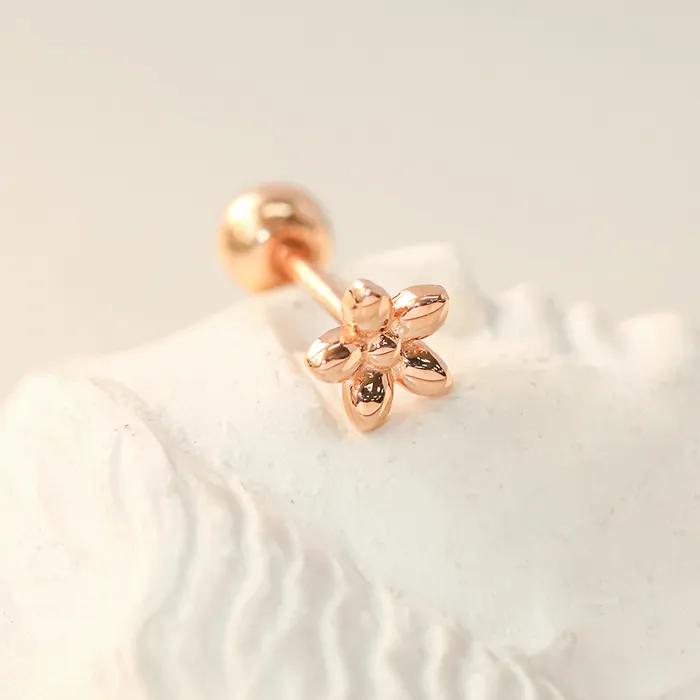 14K Mini Wildflower Piercing Earrings