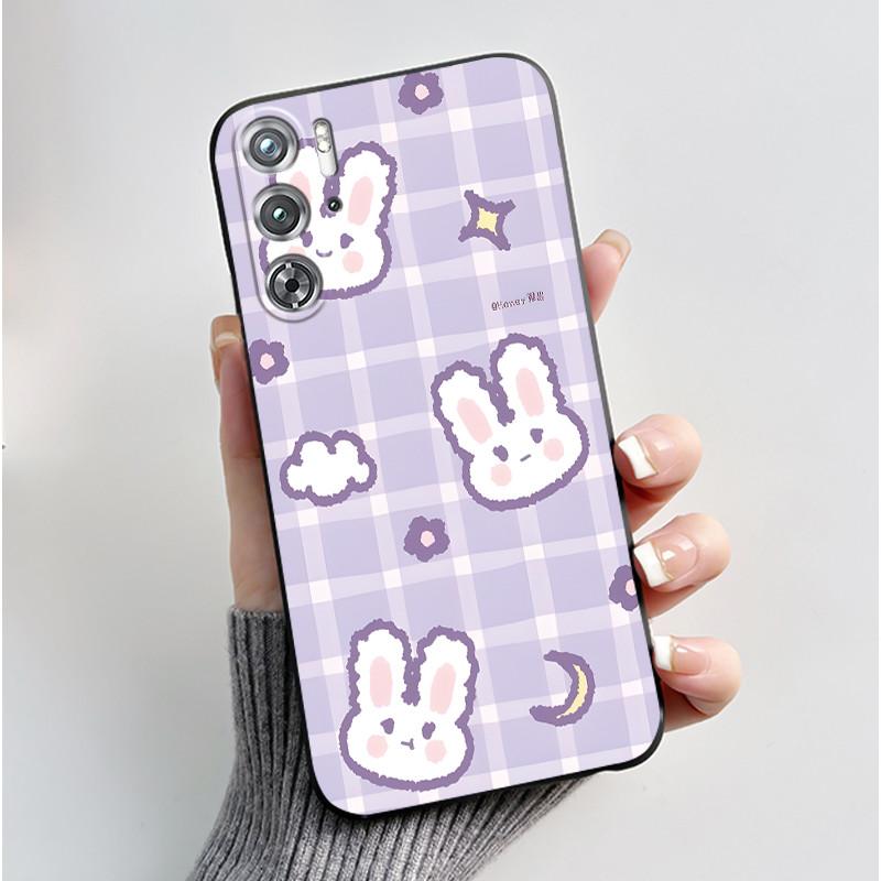 Phone Case For ZTE Nubia Red Magic Redmagic 9 9S Pro Plus 5G Case Cute Love Rabbit Protective Black matte TPU Soft Cover Casing