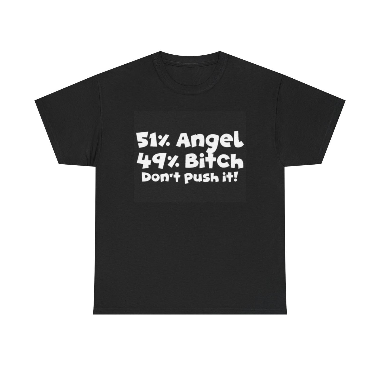 

Angel Hilarious Graphic T Shirt Mens Womens Tees Top Dad Jokes Gift Unisex Heavy Cotton Tee M