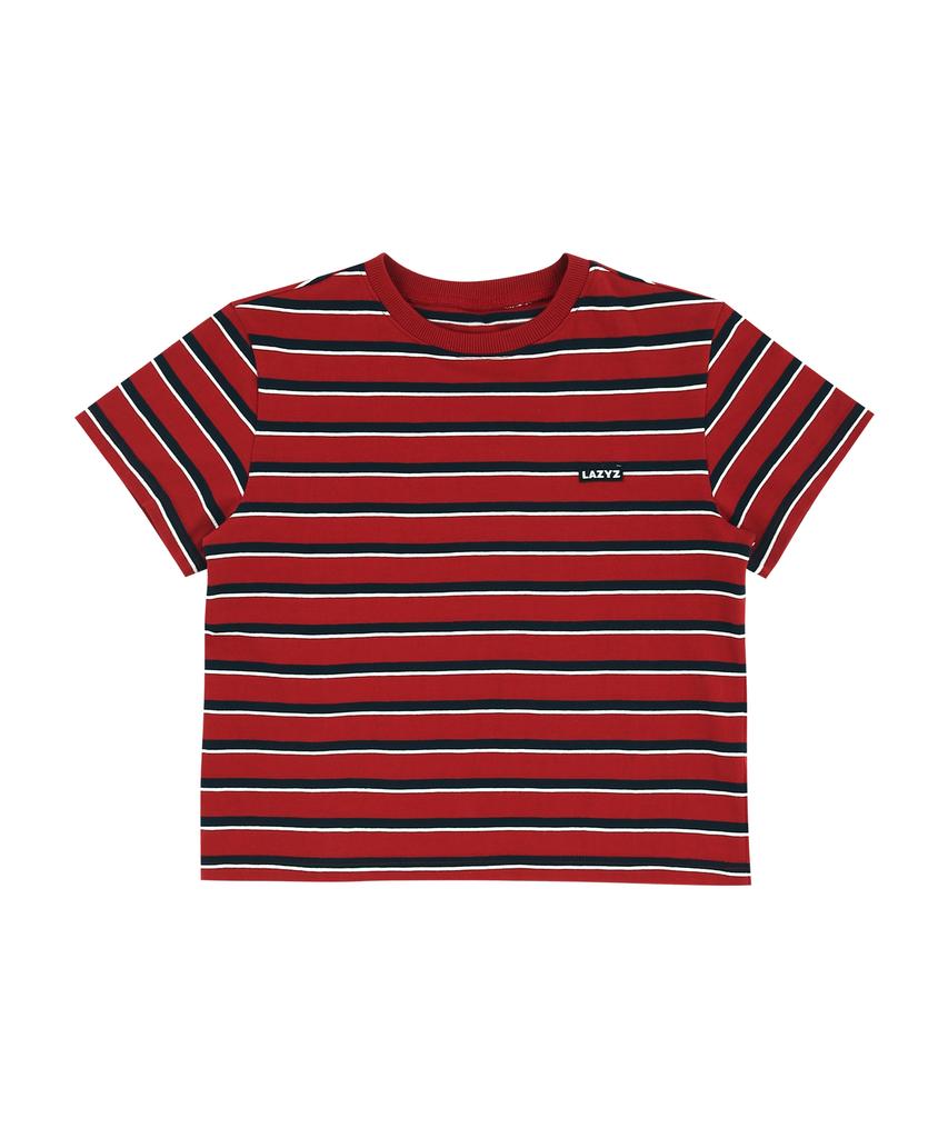 Leijiji Classic Label Striped T-Shirt (2 Colors)