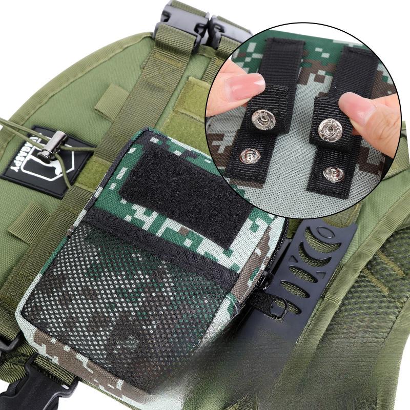 1PC Tactical Dog Self-backpack, Medium and Large-sized Dog Outdoor Travel Portable Self-backpack Training Bag Velcro Tactical Backpack