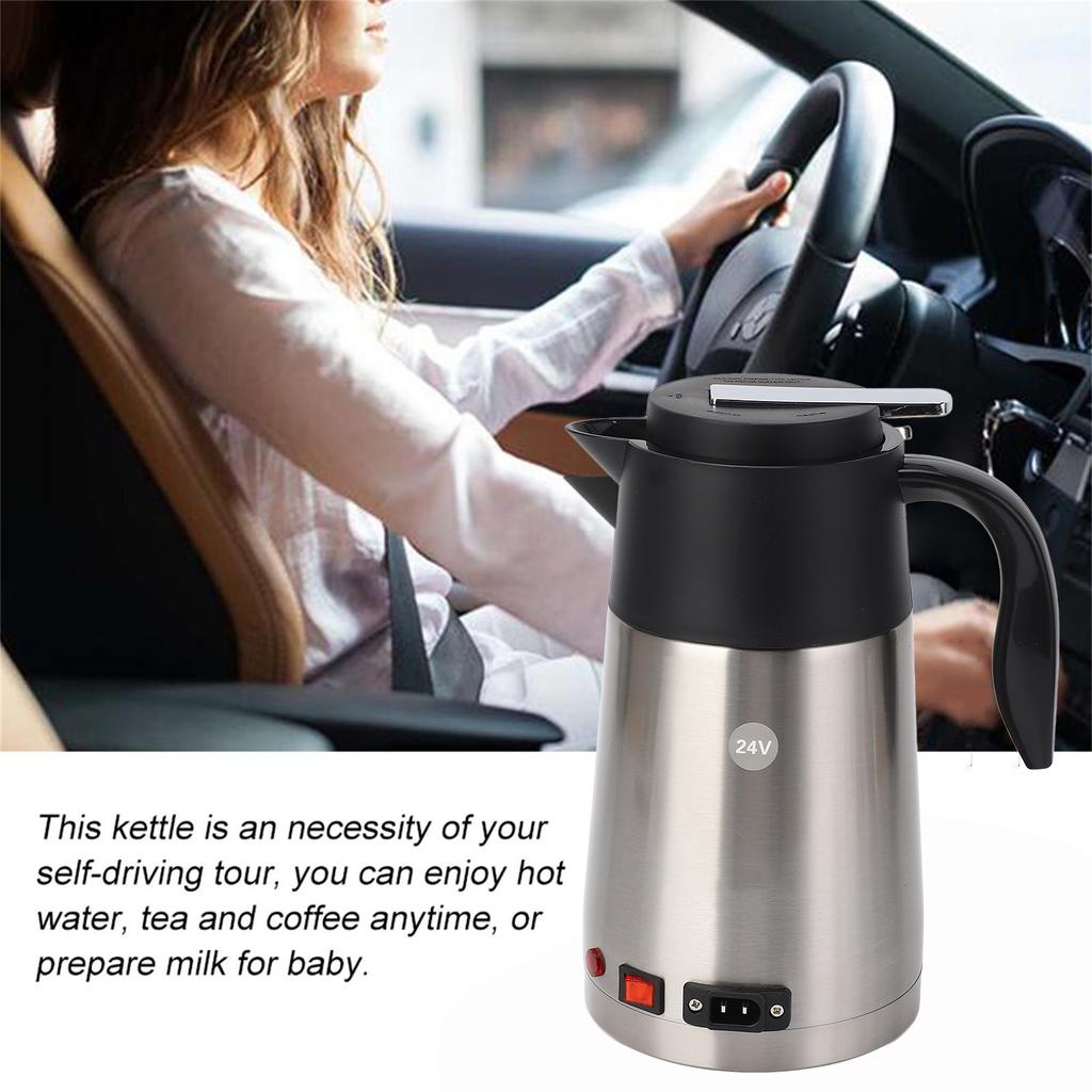 Tragbarer Wasserkocher mit großer Kapazität, 1200 ml, für Auto und LKW, für unterwegs (24V)
