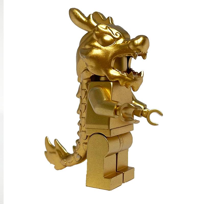 Dragon And Lion Doll Guochao Assembled Toy Children'S Building Block