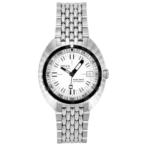 Doxa SUB 200T Whitepearl Stainless Steel White Dial Automatic Diver's 804.10.011.10 200M Unisex Watch