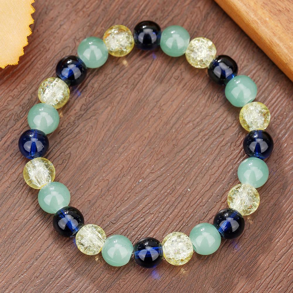 Браслет JYL TS Мужской Черный с Бусинами Заземление ZJ14540 комбу зеленый