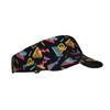 Retro 80s 90s Funny Colorful Sports Sun Visor Hats Women Men Lightweight Packable Cooling Empty Top Hat for Running Tennis Golf