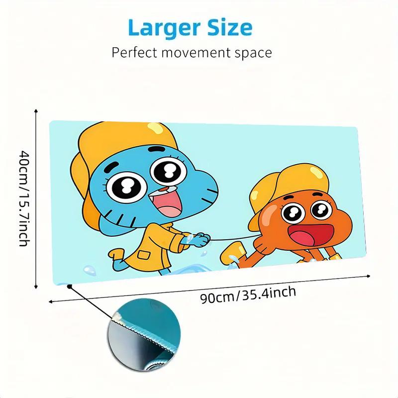 The Amazing World of Gumball2 Print Cushion Non-slip Laptop Tablet Big Mousepad XXL Mat Mini PC Playmat With Lock edge
