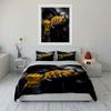 Boxing Action Yellow Wraps Bedding Duvet Cover Set  (1*Duvet Cover 2*Pillowcases, Without Duvet Insert)
