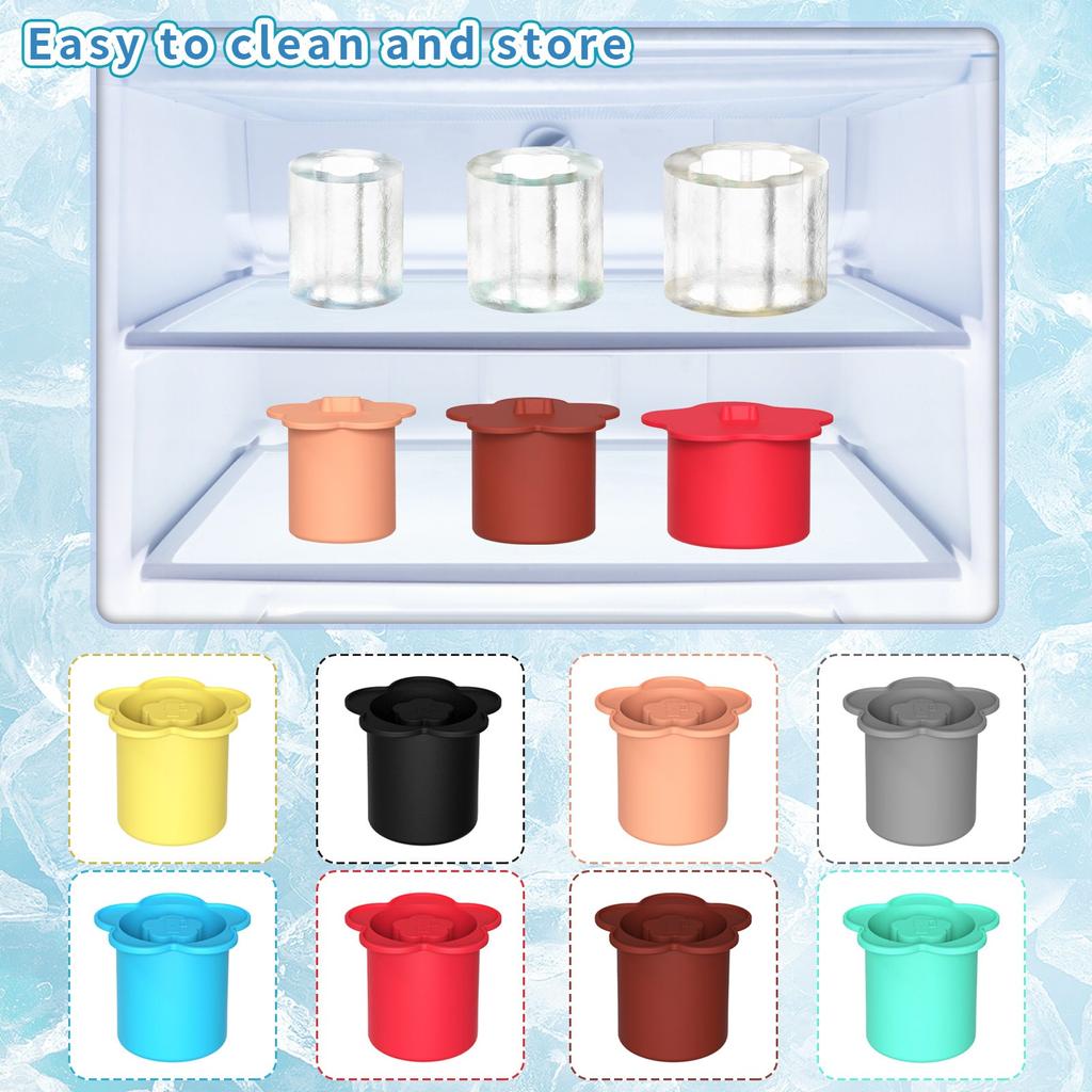 Silicone Ice Tray With Lid, Easy To Remove From The Mold,  Water Cup Ice Tray Mold, 40oz Cylindrical Ice