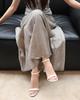 In Stock Black Women's Plus Size Chunky Heel Open Toe Sandals for Summer 2025
