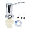 Sink Soap Dispenser Kit with Silicone Tube Stainless Steel Electroplating Sink Liquid Pump Head for Kitchen