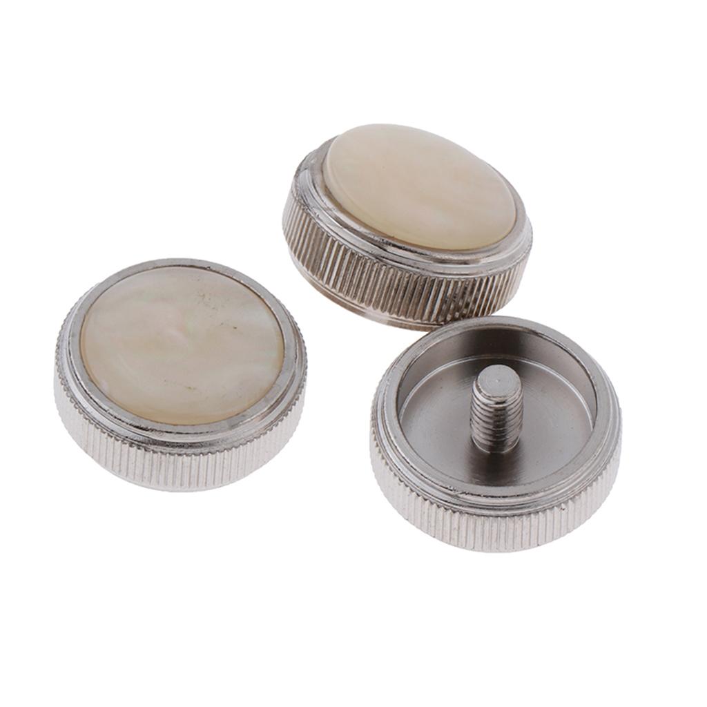 

Trumpet Baritone Valve Buttons Chrome Finish Finger Button Kit for Brass Wind Instrument Upgrade and Replacement серебряный