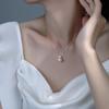 Exquisite Light Luxury Single Zirconium Imitation Pearl Necklace Girls French Ins Cold Wind Temperament Collarbone Chain