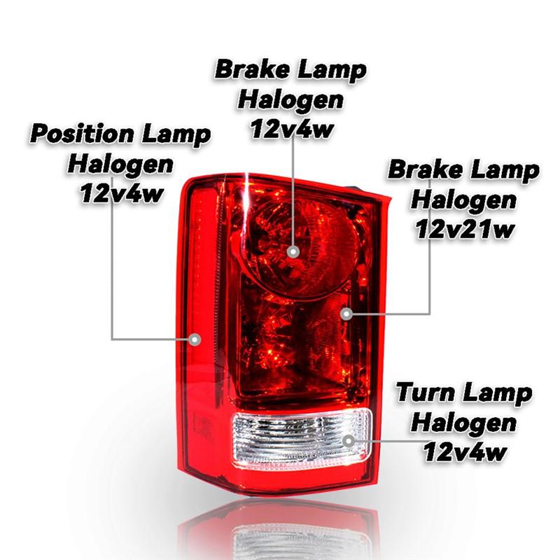 Halogen Lamp Assembly Tail Light With Bulb Fit For Honda Pilot 2009-2015 Rear Left 33550-SZA-A01