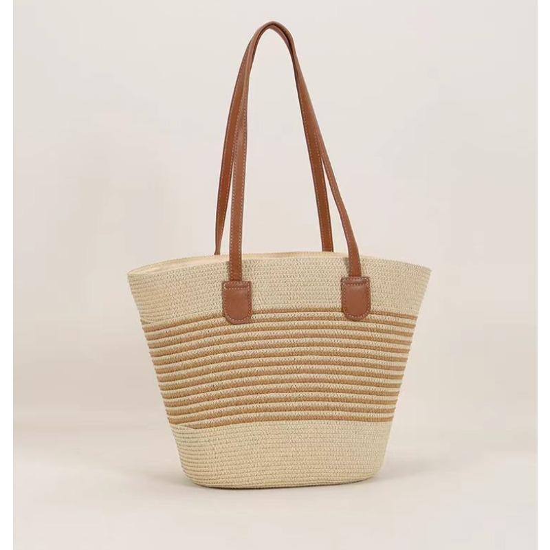 Straw bag women's summer woven bag handbag seaside vacation messenger bag large capacity women's bag tote bag