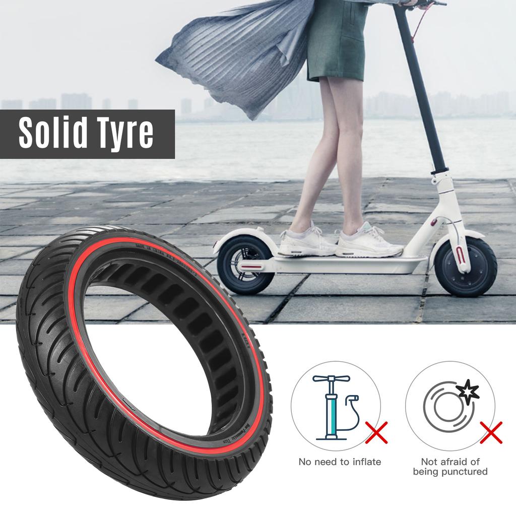 Electric Scooter Tire 8.5 Inches Electric Scooter Tire Shock Absorbing Rubber Wheel Non Pneumatic Wheel Replacement for