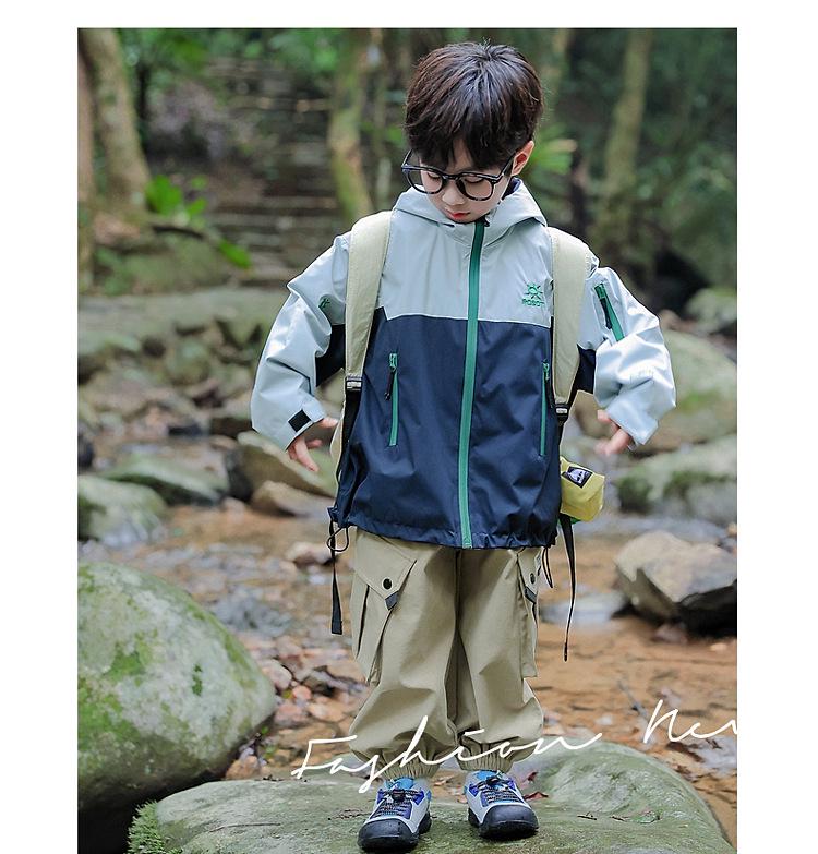 Fairy Tale Memory 2025 Boys' Spring/Autumn Windbreaker: Waterproof, Windproof, Back-to-School Jacket