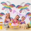 New 4pcs Colorful Butterfly Wings Balloons for Butterfly-Themed Party Decoration