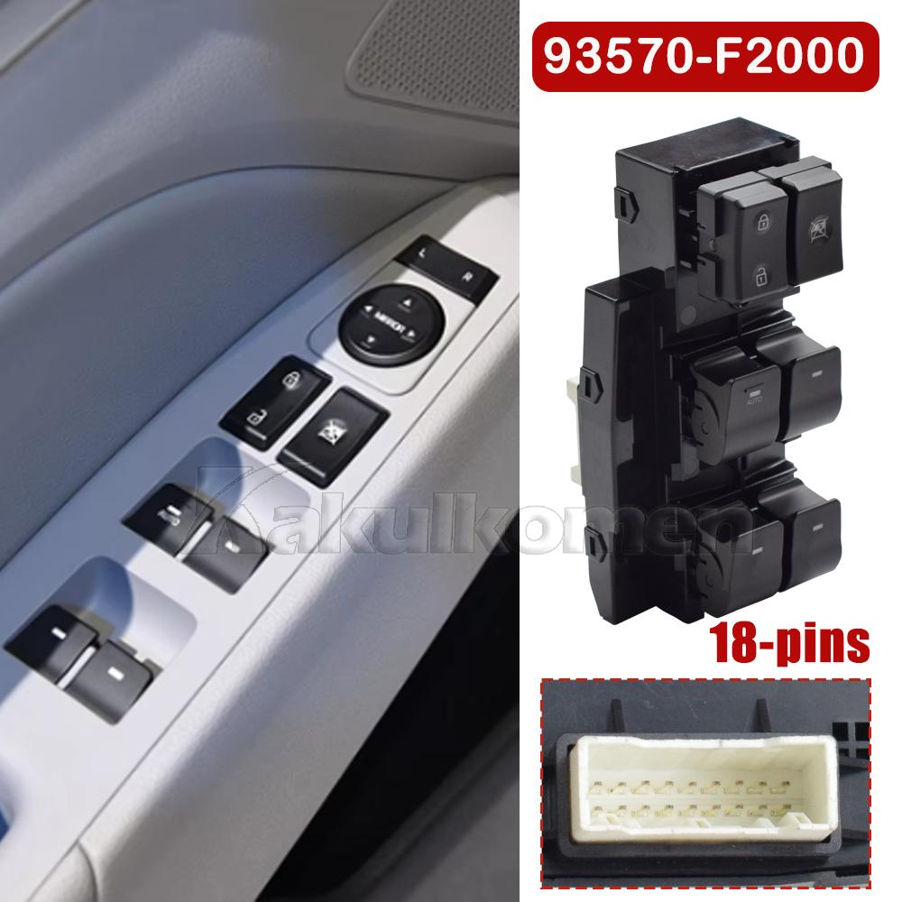 NEW Master Electric Power Window Switch Lifter Button Autodown For Hyundai Elantra 2017 2018   93570-F2100 93570-F2000