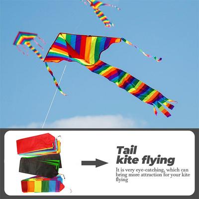 10m Kite Tail Rainbow Ribbon For Single Line/Dual Line Kite Kids Beach Play Party Outdoor Sport Kite Acssories