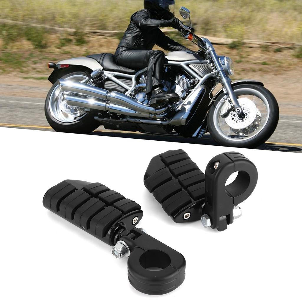 Pair of 1.25in Foot Pegs Footrest with Mounting Brackets Universal for Honda ATV Scooter UTV