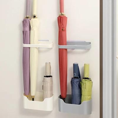 Wall Mounted Umbrella Holder Nail Free Fastener Style Multi-Functional Household Umbrella Storage Rack,sun Umbrella Holder
