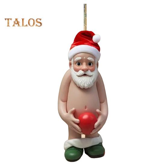 

Санта-Клаус акриловый кулон рождественская елка подвесное украшение акриловый забавный мультяшный Санта украшение для дома дверь каминная полка декор Santa Claus